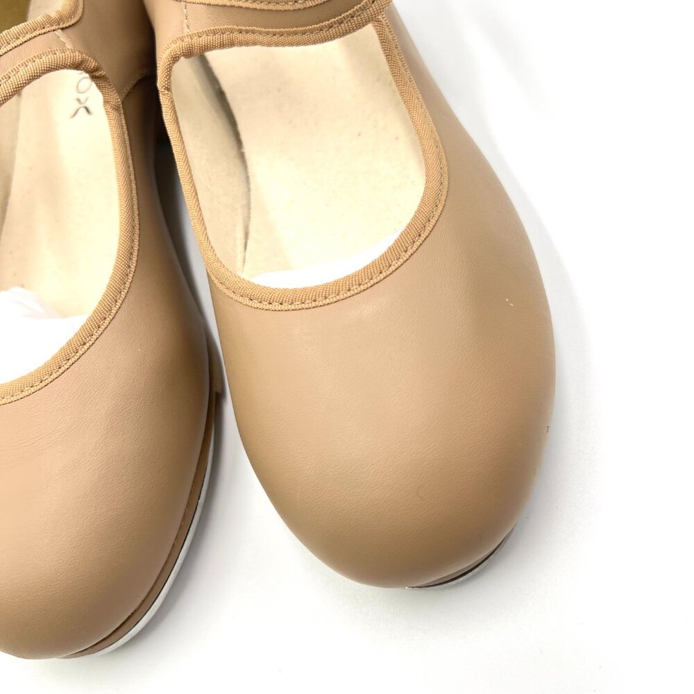 Capezio Womensā Size 7 7M 3800 Mary Jane Caramel Tan Buckled Dance Tap Shoes - Picture 5 of 12